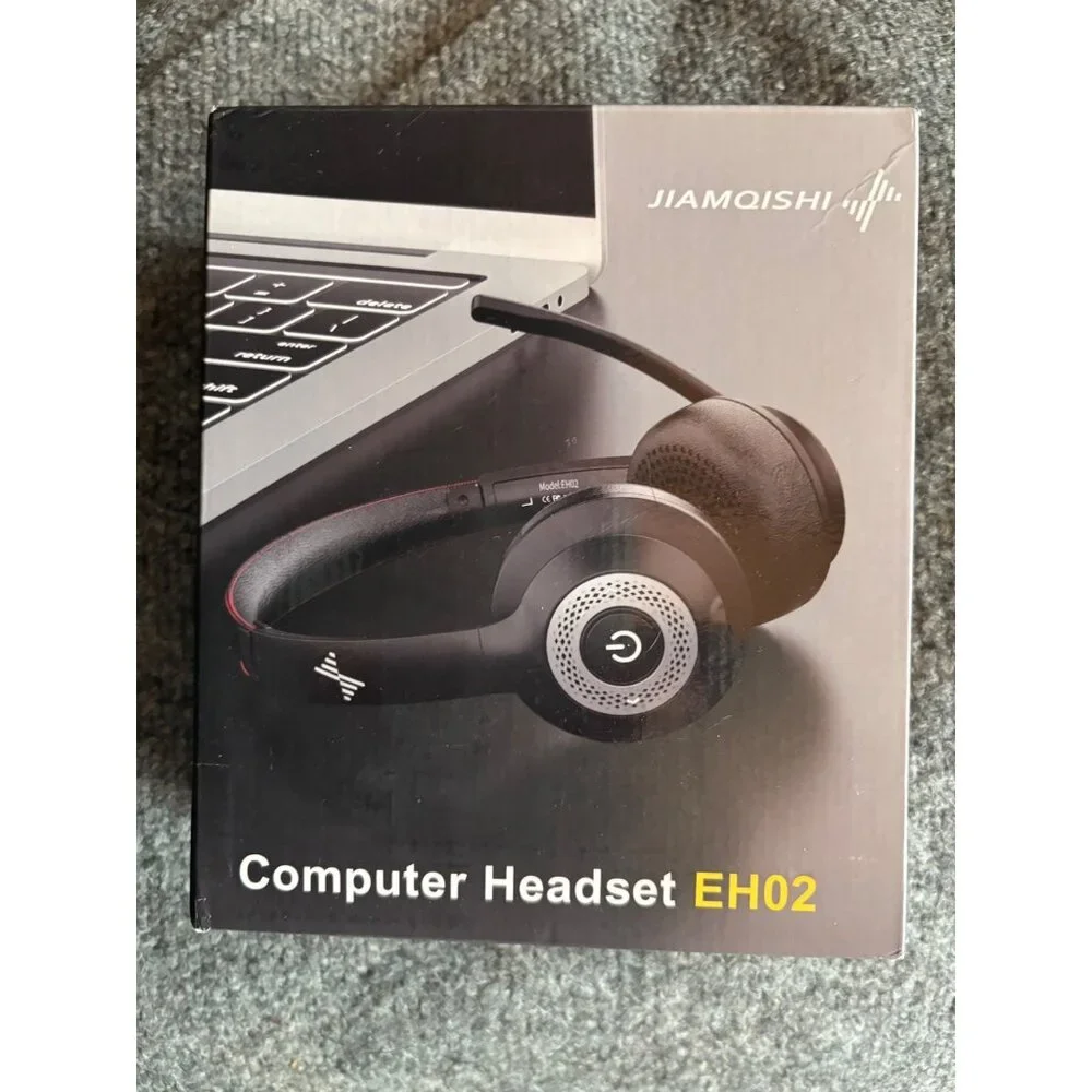JiamoQishi Computer Headset EH02 Wired & Wireless With ENC Noise Cancelling